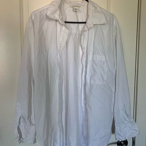 HM Oversized White Cotton Shirt